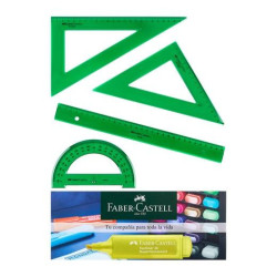(65021/66021) FABER CASTELL JUEGO ESCOLAR DE REGLAS CON HORARIO