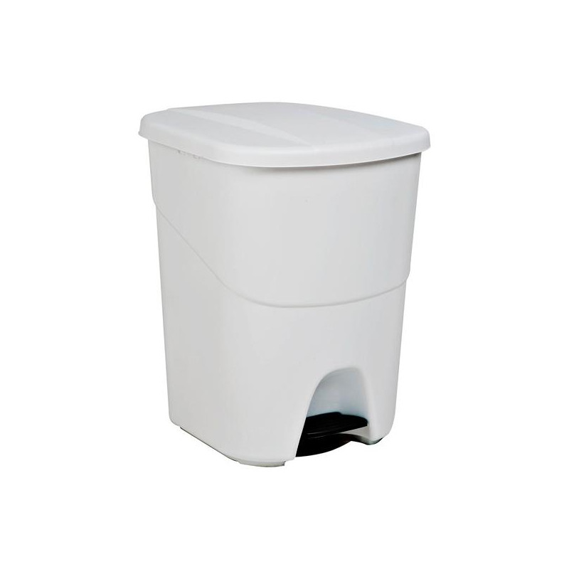 (24180BL) DENOX CUBO CON PEDAL ECOLÓGICO PEDALBIN 40L BLANCO