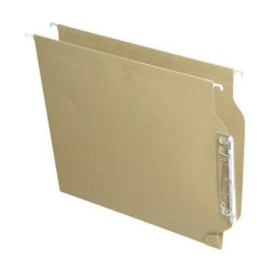 (400064812) FADE CARPETA COLGANTE VISOR LATERAL AKU KRAFT CARTULINA A4 LOMO "V" CON ETIQUETAS -25U-