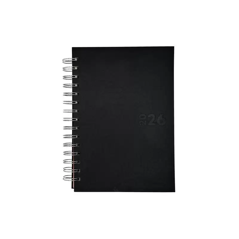 (25002532) DIDEX AGENDA BOSTON ESPIRAL 21DZ DÍA PÁGINA 14.5X21CM NEGRO 2026