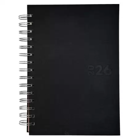 (25002532) DIDEX AGENDA BOSTON ESPIRAL 21DZ DÍA PÁGINA 14.5X21CM NEGRO 2026