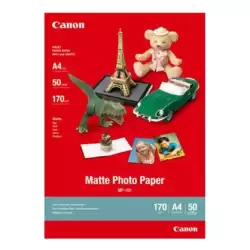 (7981A005) CANON PAPEL FOTOGRÁFICO MP-101 DIN A4 170GR INKJET PAQUETE 50H BLANCO MATE