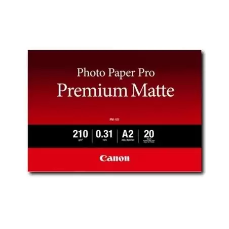 (8657B017) CANON PAPEL FOTOGRAFICO PM-101 A2 PRO PREMIUM MATTE 210GR. (20 HOJAS)