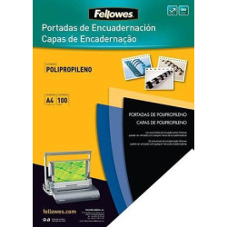 (5476603) FELLOWES TAPAS ENCUADERNACIÓN A4 PP 280 MICRAS NEGRO PACK 100 UD