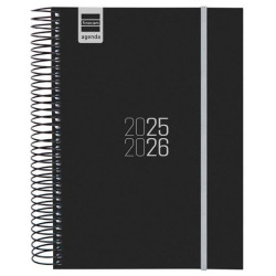 (633126026) FINOCAM AGENDA PARA ESTUDIANTES ESPIRAL E10 - 155X212MM 1DP NEGRO 2025-2026