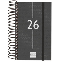 (741086026) FINOCAM AGENDA ESPIRAL YEAR E3-79X127MM 1DP TAPA PP NEGRO 2026