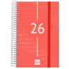 (741093026) FINOCAM AGENDA ESPIRAL YEAR E5-117X181MM 1DP TAPA PP ROJO 2026
