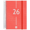 (741103026) FINOCAM AGENDA ESPIRAL YEAR E10-155X212MM 1DP TAPA PP ROJO 2026