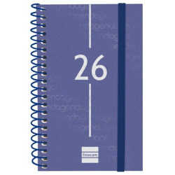 (741421026) FINOCAM AGENDA ESPIRAL YEAR E3-79X127MM SVH TAPA PP AZUL 2026