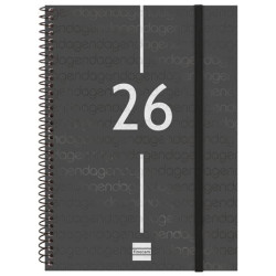 (741456026) FINOCAM AGENDA ESPIRAL YEAR E10-155X212MM SVH TAPA PP NEGRO 2026