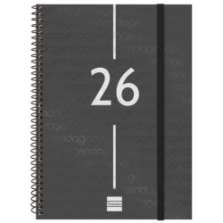 (742036026) FINOCAM AGENDA ESPIRAL YEAR E10-155X212MM SVV TAPA PP NEGRO 2026