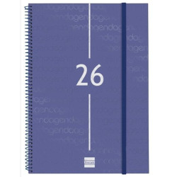 (742041026) FINOCAM AGENDA ESPIRAL YEAR E40-210X297MM SVV TAPA PP AZUL 2026