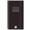 (742736026) FINOCAM AGENDA ESPIRAL OPAQUE E9-94X171MM SVH TAPA PP NEGRO 2026