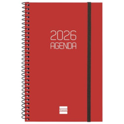 (742757426) FINOCAM AGENDA ESPIRAL OPAQUE E5-117X181MM SVH TAPA PP BURDEOS 2026