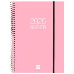 (742764526) FINOCAM AGENDA ESPIRAL OPAQUE E10-155X212MM SVH TAPA PP ROSA 2026