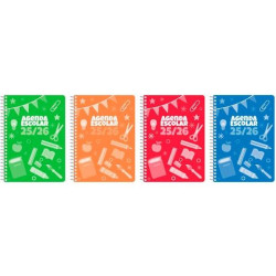 (23002731) DIDEX AGENDA ESCOLAR A6 1DP TAPA PP C/SURTIDOS 2025-2026