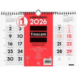 (780000026) FINOCAM CALENDARIO DE PARED NÚMEROS GRANDES M-300X210MM MV NEUTRO 2026