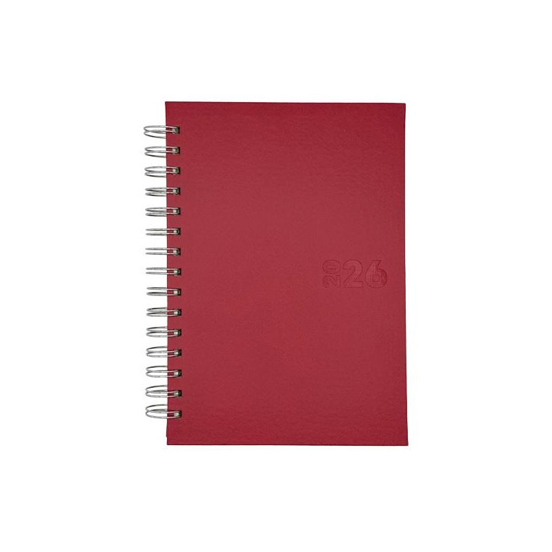 (25002534) DIDEX AGENDA BOSTON ESPIRAL 21DZ 14.5X21CM ROJO 2026