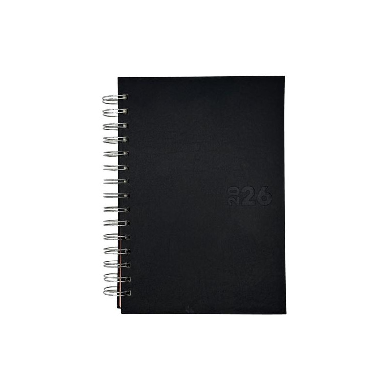 (25002532) DIDEX AGENDA BOSTON ESPIRAL 21DZ 14.5X21CM NEGRO 2026