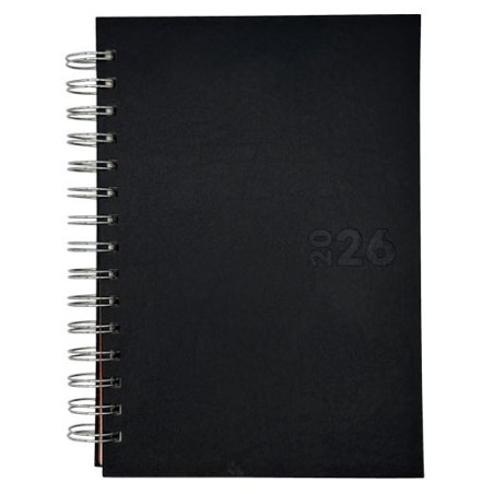 (25002532) DIDEX AGENDA BOSTON ESPIRAL 21DZ 14.5X21CM NEGRO 2026