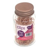 (50687) DOHE CLIPS METÁLICOS 50MM ROSE GOLDEN BOTE DE CRISTAL CON TAPA 60 UD