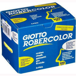 (F539601) GIOTTO TIZA ROBERCOLOR AMARILLO ANTIPOLVO CAJA DE 100
