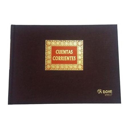 (09927) DOHE CONTABILIDAD LIBRO DE CUENTAS CORRIENTES 1/4 APAISADO 100 HOJAS