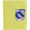 (39832094) GRAFOPLÁS CARPETA CON FUNDAS MAXIPLÁS ESPIRAL A4 20 FUNDAS C/SOBRE PP RÍGIDO TRANSLÚCIDO AMARILLO SOFT