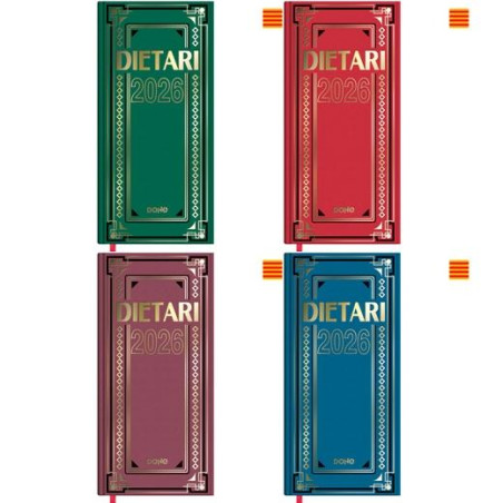 (11156-2026) DOHE DIETARIO DOS TERCIOS 14.5X31CM DP CARTÓN GELTEX C/SURTIDOS 2026 CATALÁN