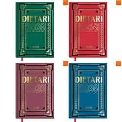 (11157-2026) DOHE DIETARIO CUARTO 15X21CM DP CARTÓN GELTEX C/SURTIDOS 2026 CATALÁN