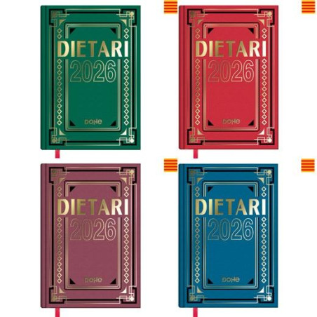 (11157-2026) DOHE DIETARIO CUARTO 15X21CM DP CARTÓN GELTEX C/SURTIDOS 2026 CATALÁN