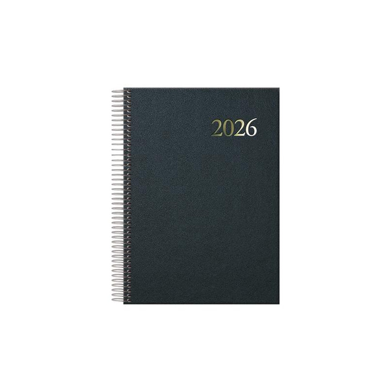 (11128-2026) DOHE AGENDA ANUAL SEGOVIA ESPIRAL 14X20CM DP NEGRO 2026
