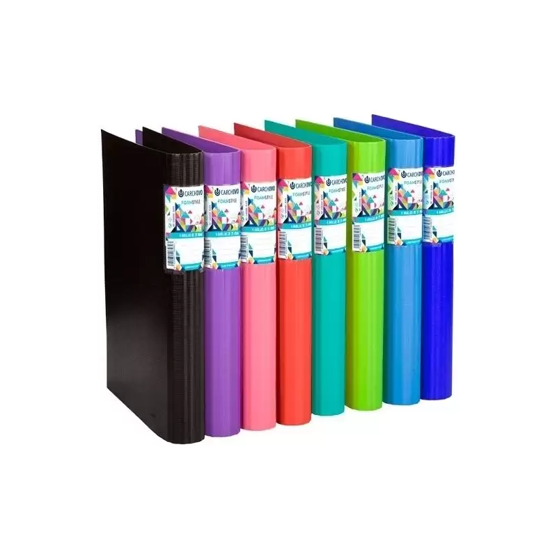 (12400460) CARCHIVO CARPETA ANILLAS 4 X 25MM A4 FOAM STYLE EXTRA RÍGIDO 2MM ROSA