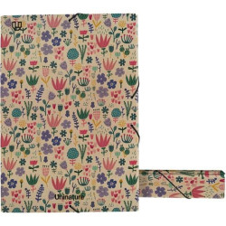 (91273404) GRAFOPLÁS CAJA DE PROYECTOS FOLIO CON GOMAS LOMO DE 5CM CARTÓN Y KRAFT UNINATURE HOLANDA