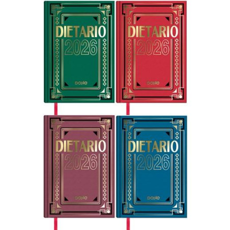 (11152-2026) DOHE DIETARIO CUARTO 15X21CM DP CARTÓN GELTEX C/SURTIDOS 2026