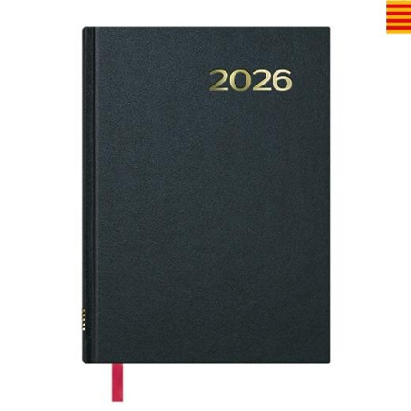 (11408-2026) DOHE AGENDA ANUAL SÍNTEX 14X20CM DP NEGRO 2026 CATALÁN