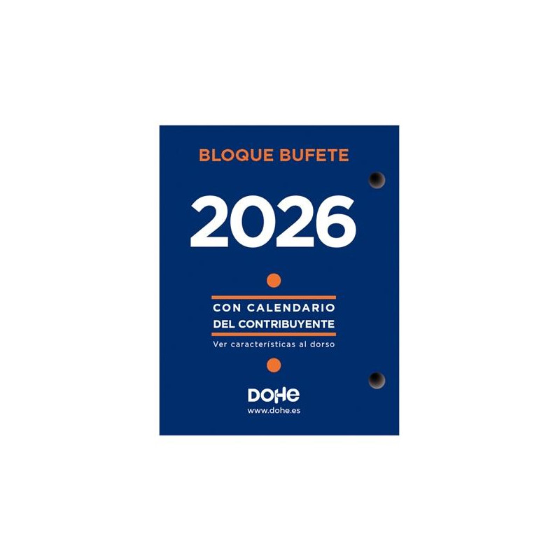 (11601-2026) DOHE BLOQUE BUFETE ANUAL 8.5X11CM CASTELLANO 2026