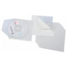 (13700000) GRAFOPLÁS FUNDAS PVC ADHESIVAS PARA CD 127X127MM BLANCO BOLSA -10U-