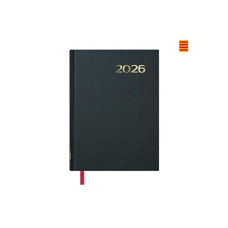 (11408-2026) DOHE AGENDA ANUAL SÍNTEX 14X20CM DP NEGRO 2026 CATALÁN