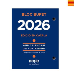 (11604-2026) DOHE BLOQUE BUFETE ANUAL 8.5X11CM CATALÁN 2026