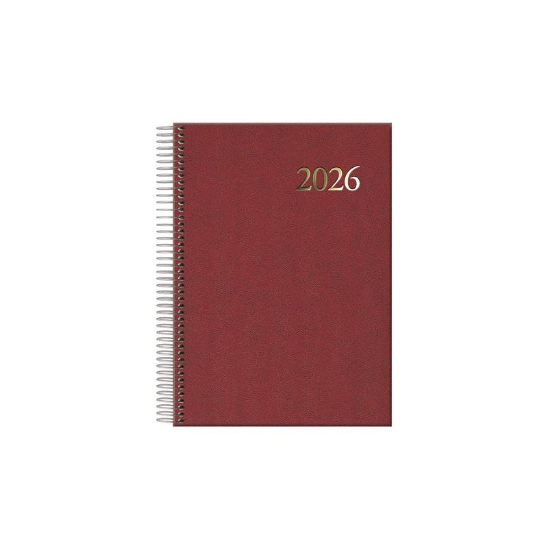 (12734-2026) DOHE AGENDA ANUAL SEGOVIA ESPIRAL 14X20CM DP BURDEOS 2026