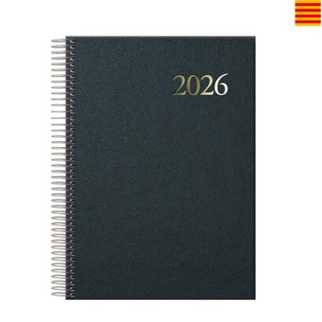 (12735-2026) DOHE AGENDA ANUAL SEGOVIA ESPIRAL 14X20CM DP NEGRO 2026 CATALÁN