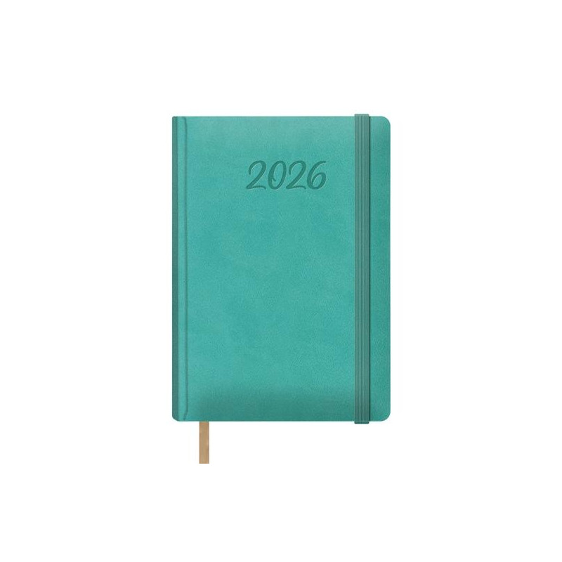 (12883-2026) DOHE AGENDA ANUAL SAMBA 15X21CM DP CIERRE C/GOMA VERDE MENTA 2026