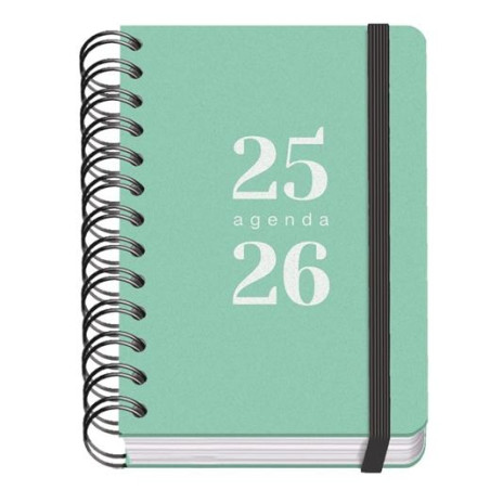 (51783) DOHE AGENDA ESCOLAR GRAMMAR A6 ESPIRAL DOBLE DP TAPA PP VERDE 2025-2026