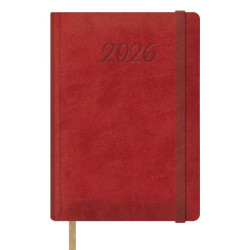 (12879-2026) DOHE AGENDA ANUAL SAMBA 15X21CM DP CIERRE C/GOMA ROJO 2026