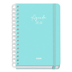 (51934) DOHE AGENDA ESCOLAR SERENITY WIRE´O A5 ESPIRAL DOBLE SV TAPA DURA VERDE 2025-2026