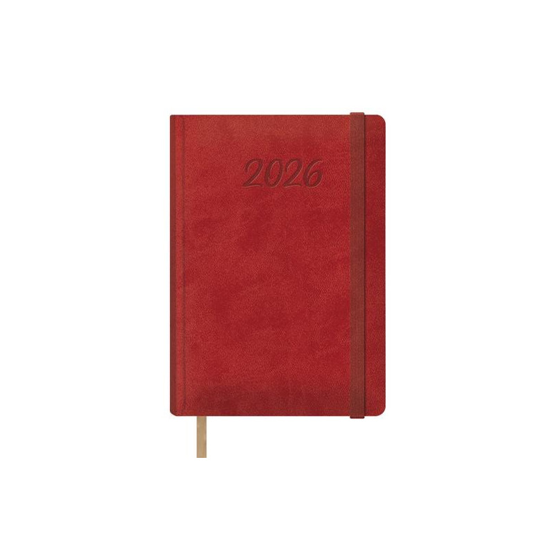 (12879-2026) DOHE AGENDA ANUAL SAMBA 15X21CM DP CIERRE C/GOMA ROJO 2026