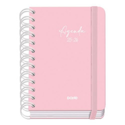 (51937) DOHE AGENDA ESCOLAR SERENITY WIRE´O A6 ESPIRAL DOBLE DP TAPA DURA ROSA 2025-2026