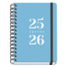 (52030) DOHE AGENDA ESCOLAR GRAMMAR A5 ESPIRAL DOBLE DP TAPA PP AZUL 2025-2026