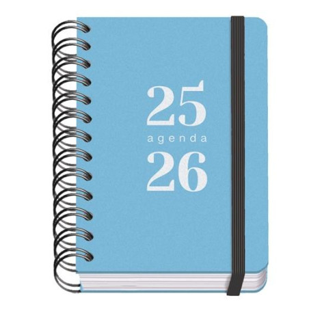 (51781) DOHE AGENDA ESCOLAR GRAMMAR A6 ESPIRAL DOBLE DP TAPA PP AZUL 2025-2026